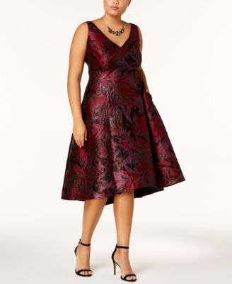 Adrianna Papell Plus Size Jacquard Fit ...